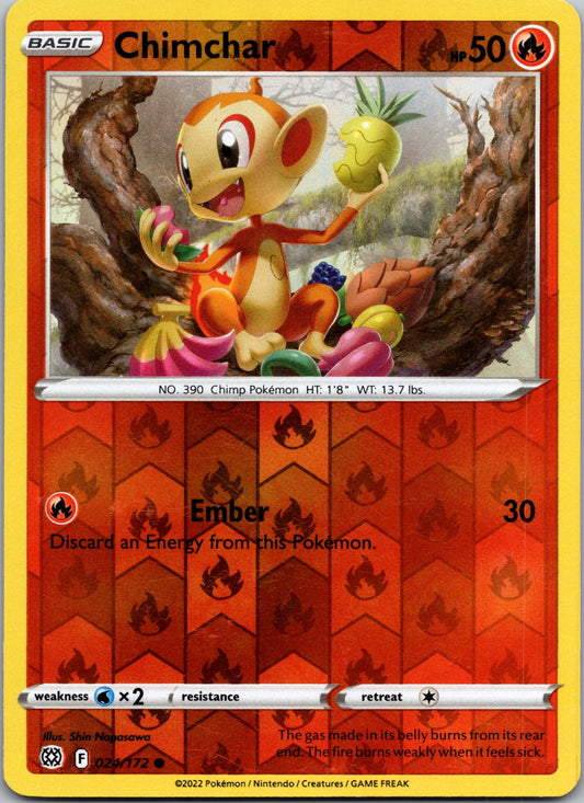 Chimchar | 024/172 | SWSH09: Brilliant Stars | Reverse Holofoil