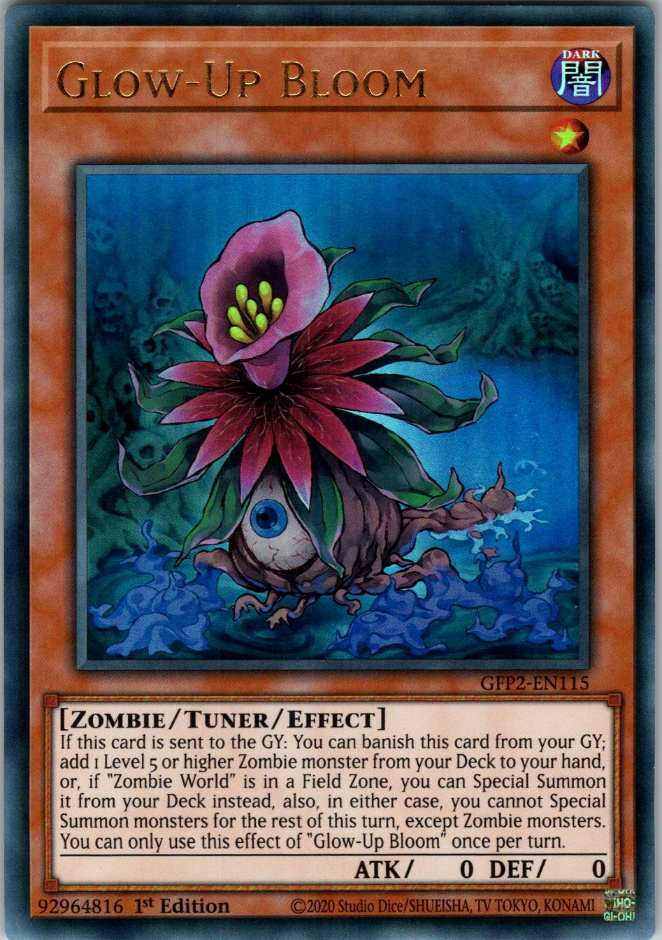 Glow-Up Bloom 1st Edition Ultra Rare Ghosts From the Past: The 2nd Haunting GFP2-EN115 NM