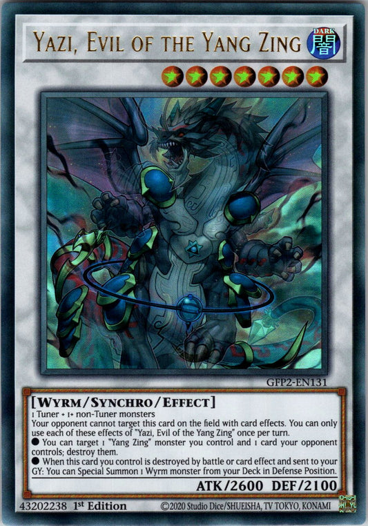 Yazi, Evil of the Yang Zing 1st Edition Ultra Rare Ghosts From the Past: The 2nd Haunting GFP2-EN131 NM