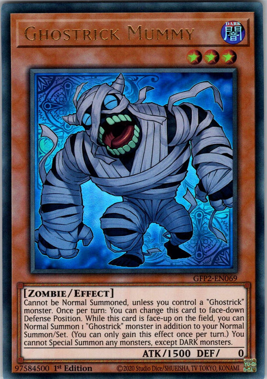 Ghostrick Mummy 1st Edition Ultra Rare Ghosts From the Past: The 2nd Haunting GFP2-EN069 NM