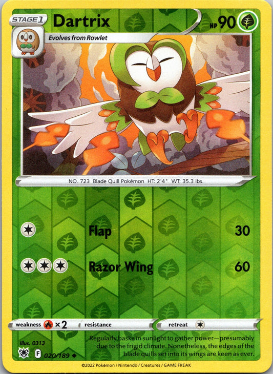 Dartrix | 020/189 | SWSH10: Astral Radiance | Reverse Holofoil