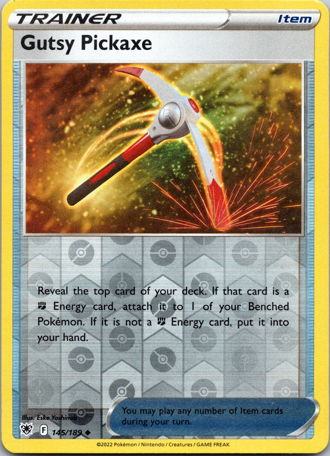 Gutsy Pickaxe | 145/189 | SWSH10: Astral Radiance | Reverse Holofoil