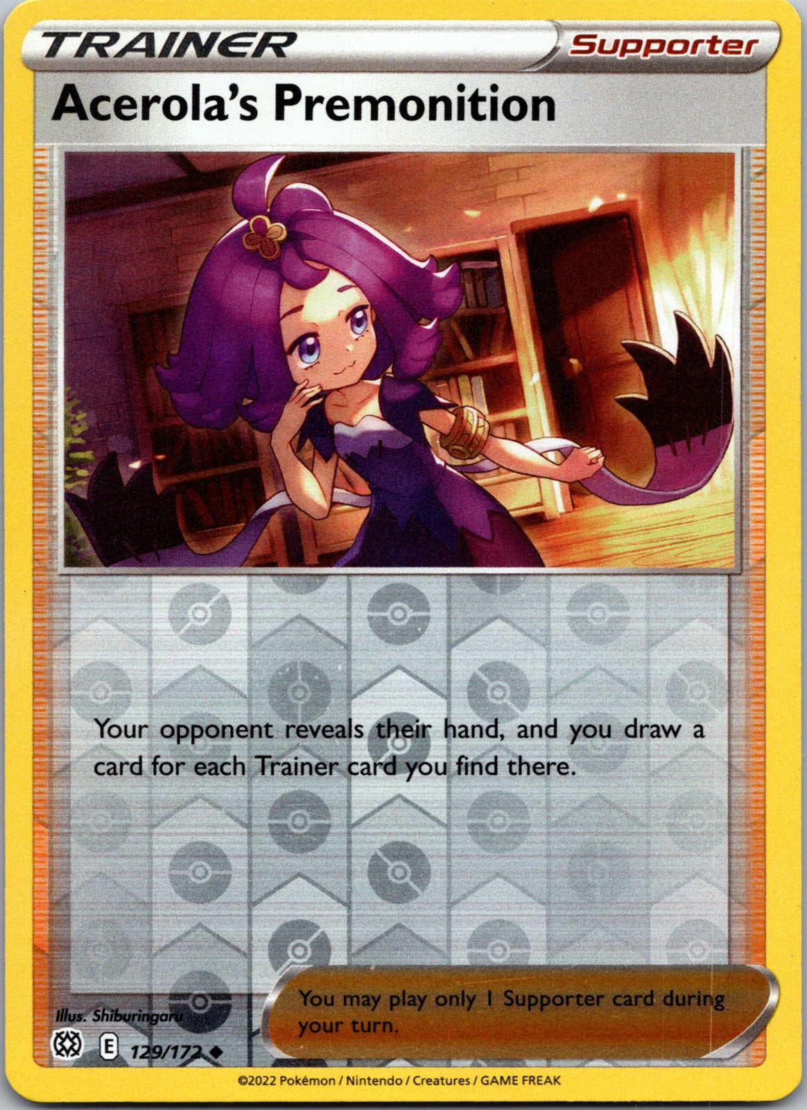 Acerola's Premonition | 129/172 | SWSH09: Brilliant Stars | Reverse Holofoil