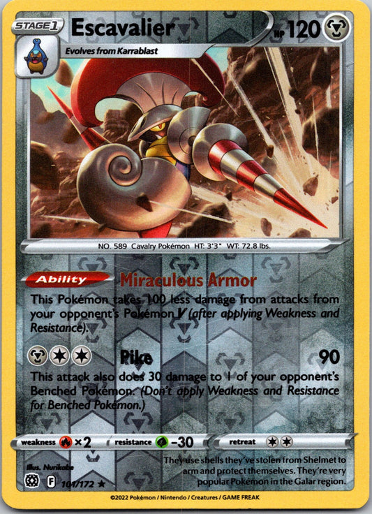 Escavalier | 101/172 | SWSH09: Brilliant Stars | Reverse Holofoil