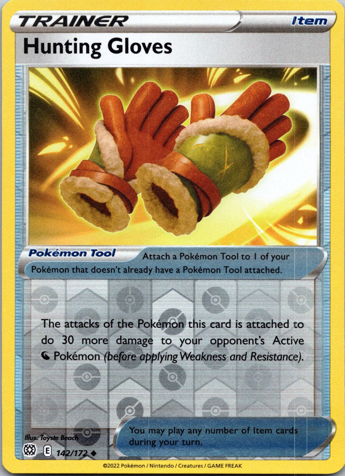 Hunting Gloves | 142/172 | SWSH09: Brilliant Stars | Reverse Holofoil