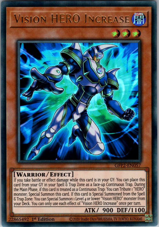 Vision HERO Increase 1st Edition Ultra Rare Ghosts From the Past: The 2nd Haunting GFP2-EN057 NM