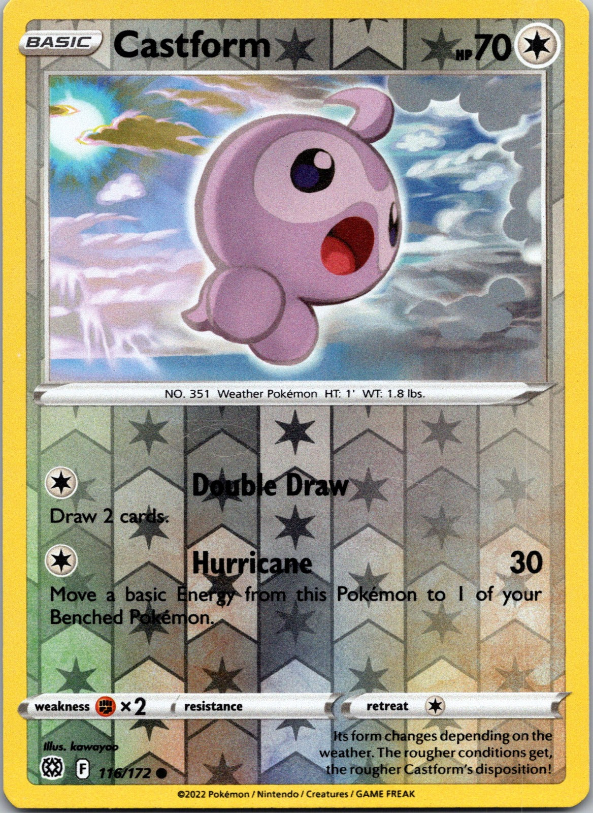 Castform | 116/172 | SWSH09: Brilliant Stars | Reverse Holofoil