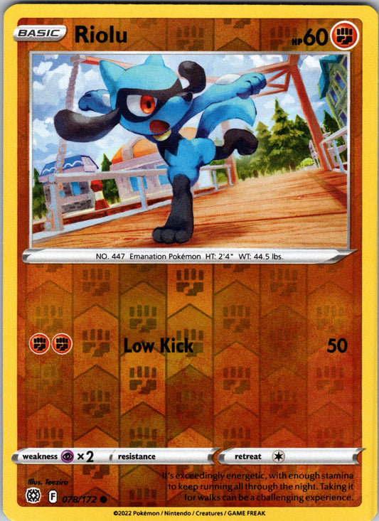 Riolu | 078/172 | SWSH09: Brilliant Stars | Reverse Holofoil