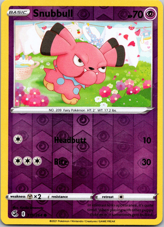 Snubbull | 115/264 | SWSH08: Fusion Strike | Reverse Holofoil