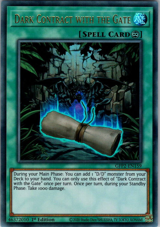 Dark Contract with the Gate 1st Edition Ultra Rare Ghosts From the Past: The 2nd Haunting GFP2-EN159 NM