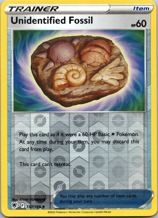 Unidentified Fossil | 157/189 | SWSH10: Astral Radiance | Reverse Holofoil