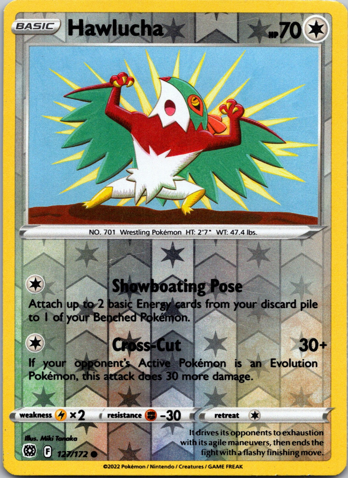 Hawlucha | 127/172 | SWSH09: Brilliant Stars | Reverse Holofoil