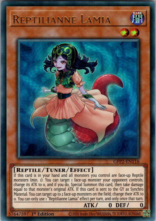 Reptilianne Lamia 1st Edition Ultra Rare Ghosts From the Past: The 2nd Haunting GFP2-EN116 NM
