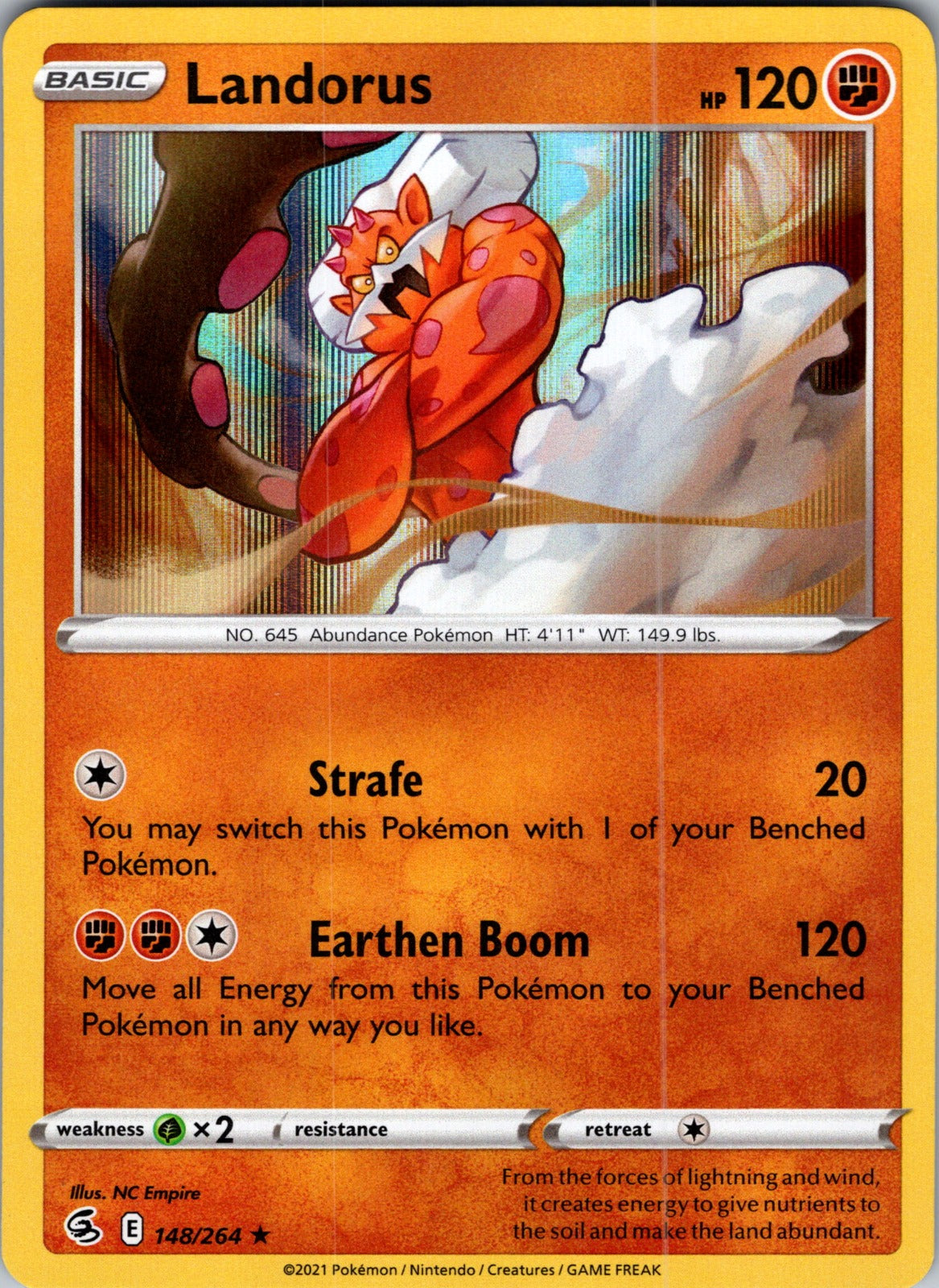 Landorus | 148/264 | SWSH08: Fusion Strike | Normal