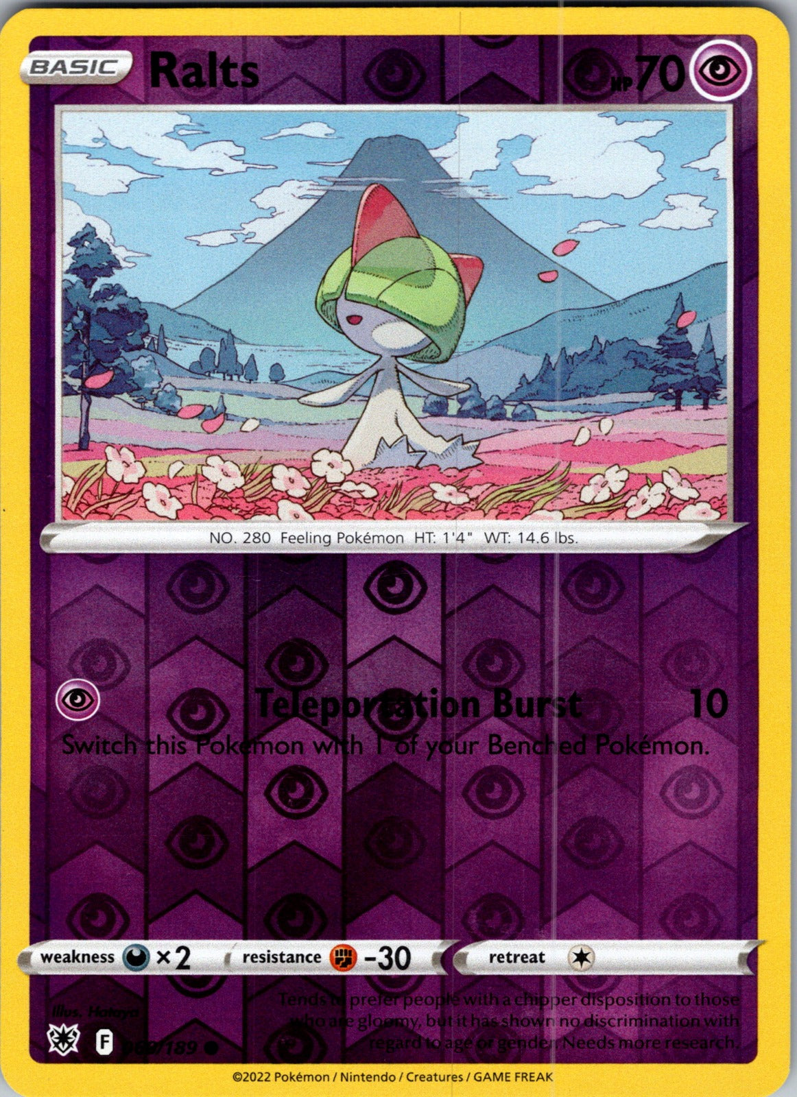 Ralts | 060/189 | SWSH10: Astral Radiance | Reverse Holofoil
