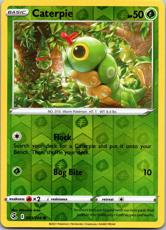 Caterpie | 001/264 | SWSH08: Fusion Strike | Reverse Holofoil