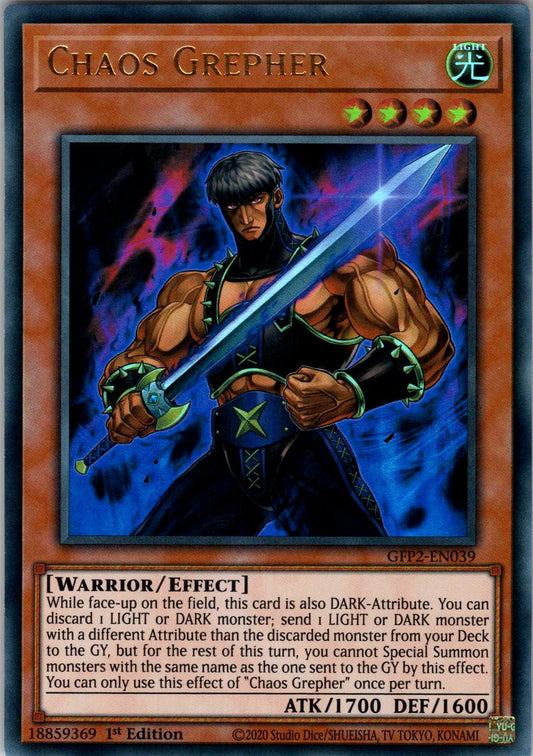Chaos Grepher 1st Edition Ultra Rare Ghosts From the Past: The 2nd Haunting GFP2-EN039 NM