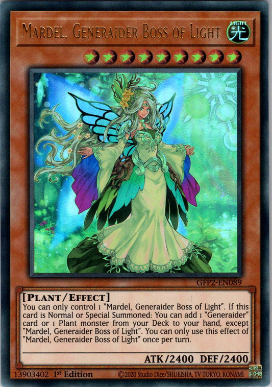 Mardel, Generaider Boss of Light 1st Edition Ultra Rare Ghosts From the Past: The 2nd Haunting GFP2-EN089 NM