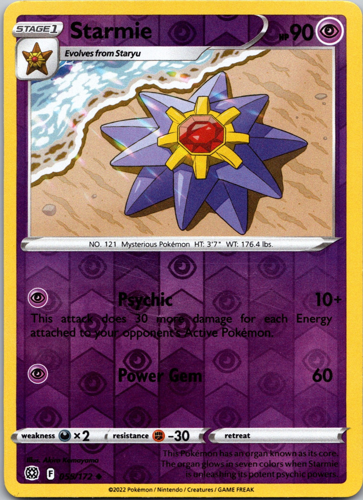 Starmie | 055/172 | SWSH09: Brilliant Stars | Reverse Holofoil