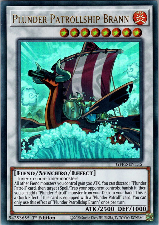 Plunder Patrollship Brann 1st Edition Ultra Rare Ghosts From the Past: The 2nd Haunting GFP2-EN135 NM