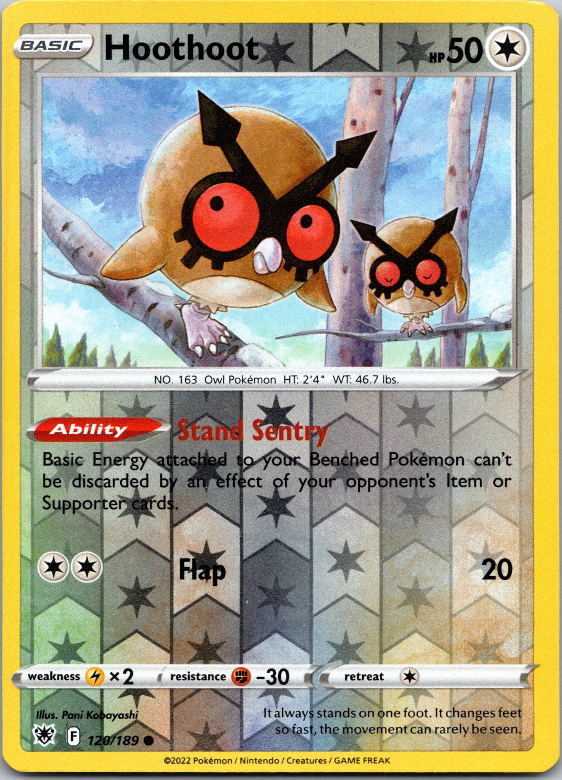 Hoothoot | 120/189 | SWSH10: Astral Radiance | Reverse Holofoil