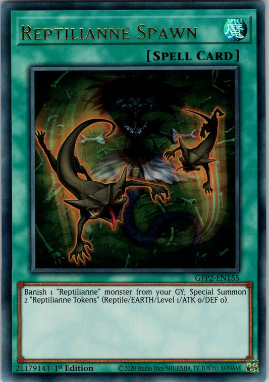 Reptilianne Spawn 1st Edition Ultra Rare Ghosts From the Past: The 2nd Haunting GFP2-EN155 NM