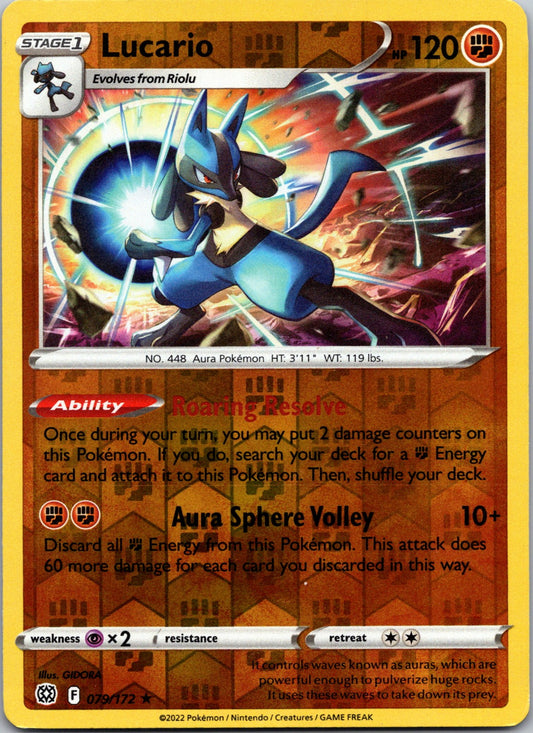 Lucario | 079/172 | SWSH09: Brilliant Stars | Reverse Holofoil